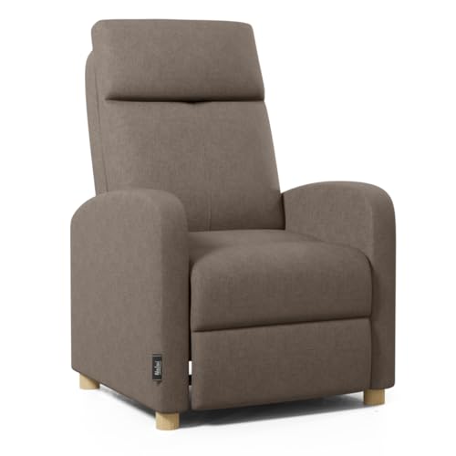 ZZ DON DESCANSO - Sillon Relax Reclinable Tela Verona (63x74x105cm). Sillón Reclinable Compacto con Reposapiés, Apertura Push, 2 Posiciones y Posición Cero, Butaca Reclinable hasta 160º (Marrón) ZZ DON DESCANSO - Sillon Relax Reclinable Tela Verona (63x74x105cm). Sillón Reclinable Compacto con Reposapiés, Apertura Push, 2 Posiciones y Posición Cero, Butaca Reclinable hasta 160º (Marrón)