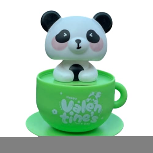 Generisch Movimento della figura della testa per cruscotto – decorazione solare con disegno di animali | divertenti per auto, casa o ufficio, personaggio mobile per decorazione originale