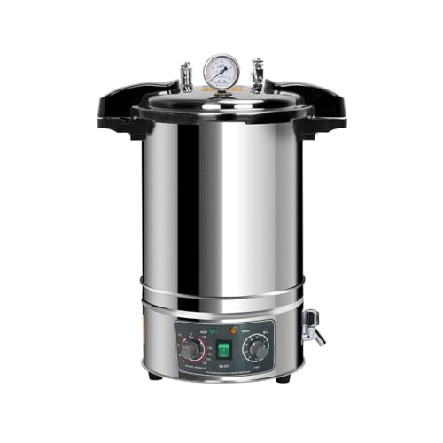 24L Steam Autoclaves, SHengwin Lab Autoclave Sterilizers 110V High Pressure Steam Sterilizer Cleaning Machine Stainless Steel