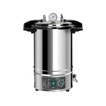 24L Steam Autoclaves, SHengwin Lab Autoclave Sterilizers 110V High Pressure Steam Sterilizer Cleaning Machine Stainless Steel