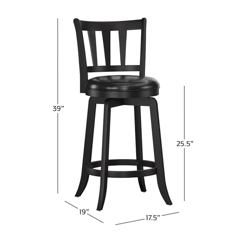 Hillsdale Presque Isle Swivel Stool Counter Height Black