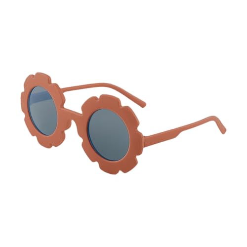 Kids Flower Sunglasses for Preschool Girls Round Lens Design Cute Outdoor Beach Accessories Perfect for Parties and Summer