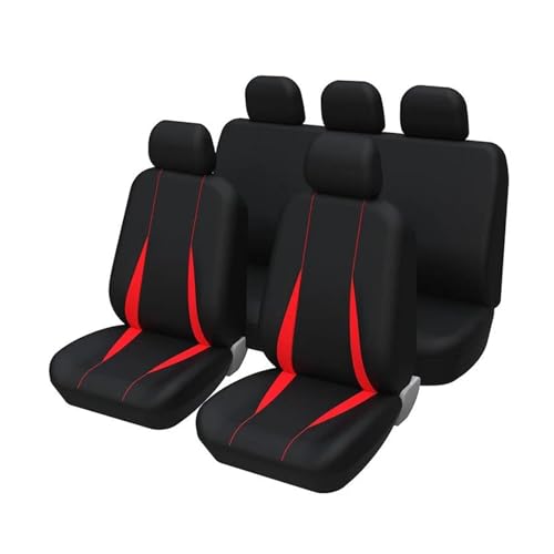 Housse de siège d'auto pour Peugeot 208 rouge coussin complet