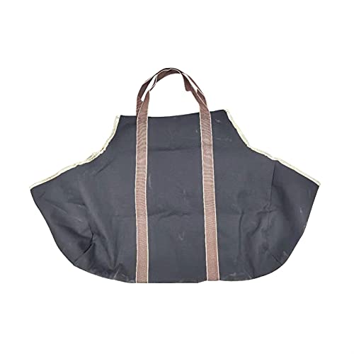 JIXYLN Leñero Grande de Lona - Bolsa para Interior y Exterior con Compartimento de Almacenamiento para Chimenea y Camping