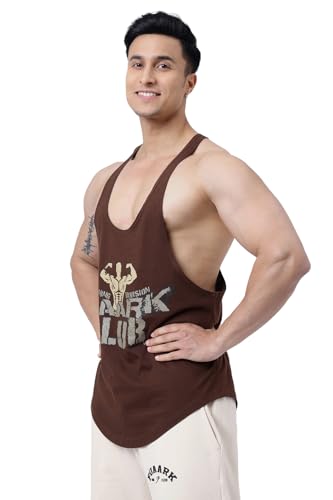 Image of FUAARK Men's Super Combed Cotton Tank Tops Gym Bodybuilding Vest Fitness Workout Sleeveless Stringers