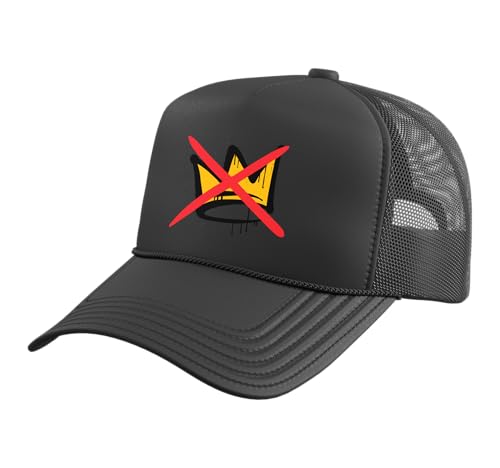 No Kings Trucker Hat with Adjustable Mesh Back Black