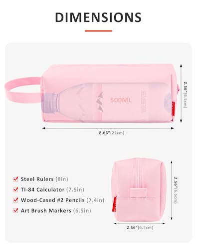 Image of Fmeida Pencil Case Pouch for Adult - Light Pink