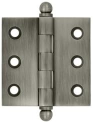 Deltana CH2020U10B Solid Brass 2 Inch x 2 Inch Full Mortise Cabinet Hinge Oil Rubbed Bronze