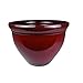 Pizzazz PZA09000Y35 Blumentopf, rund, 22,9 cm, dekorativer Kunstharz, für Zimmerpflanzen, warmes Rot
