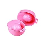 2Pcs Nail art Tränken Schüssel Maniküre Soaker Schüssel Pediküre DIY Salon Pulver Nagellackentferner Maniküre Tablett Acryl Spitze Werkzeug