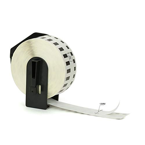 Image of Brother Genuine DK-2214 Continuous Length Black on White Paper Tape for Brother QL Label Printers, 0.47 inch x 100' (12mm x 30.4M), 1 Roll per Box, DK2214