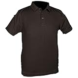 Para camping Mil-Tec - Polo Tactique Manches Courtes QuickDry M - Noir