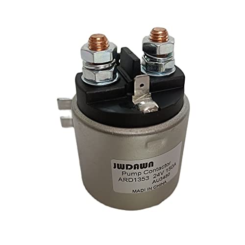 JWDAWN ARD1353 24V 150A Hydraulic Pump Motor Contactor 24 Volt Coil 150 Amp Solenoid Switch Pump System Relay Electric Pallet Truck Stacker Forklift Material Handling Cart Scissor Lift Aerial Platform