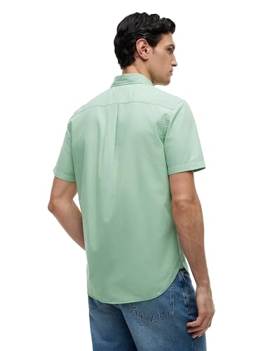 Image of Tommy Hilfiger Men's Short Sleeve Poplin Shirts in Regular Fit, Men's Button Down Shirts