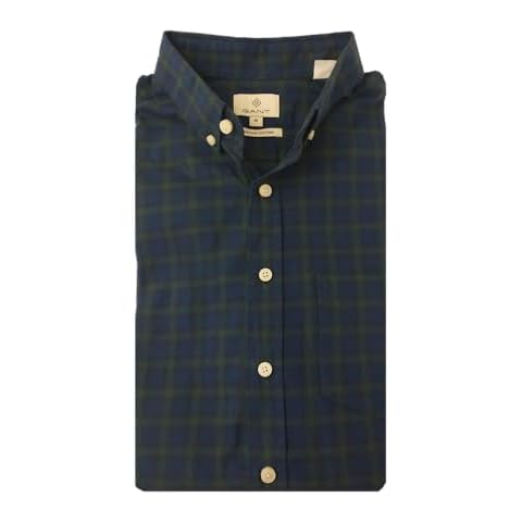 GANT Diamond G Men's Bottle Green Luxe Tartan Twill Fitted BD 303112 Size M Cover