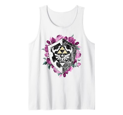 Nintendo Legend of Zelda Tri Force Floral Shield Tank Top - image 1