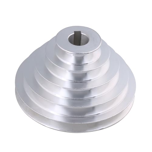 CNBTR 5 Stepped Pulley 24mm Bore | Aluminum Cone Pulley | 8mm Keywayed