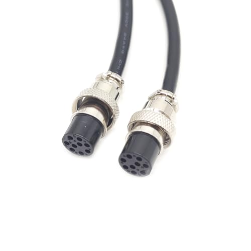 Cable GX16 9 pines doble hembra 1 metro miniatura 4
