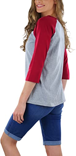 Image of ToBeInStyle Women's Classic Two Color Cotton Baseball T-Shirts