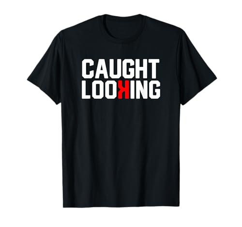 Cool Caught Looking Backwards K Baseball Strikeout T-Shirt