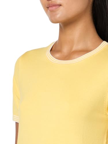 Image of Nautica Women's Crew Neck Solid Short Sleeve Sweater