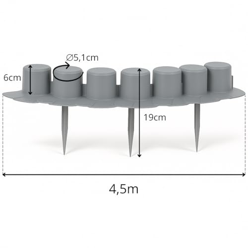 Palisade Rasenkante Beetumrandung Beeteinfassung 4,05m 3 Farben TOP (braun)