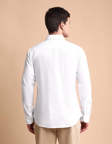 Image of U.S. Polo ASSN. Solid Tailored Fit Cotton Shirts for Men - Full Sleeve Mens Casual Shirts