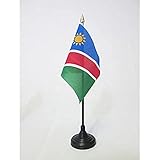 AZ FLAG Namibia Table Flag 4'' x 6'' - Namibian Desk Flag 15 x 10 cm - Golden Spear top