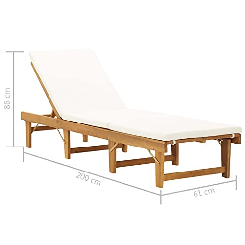 VidaXL Lettino Prendisole Pieghevole con Cuscino