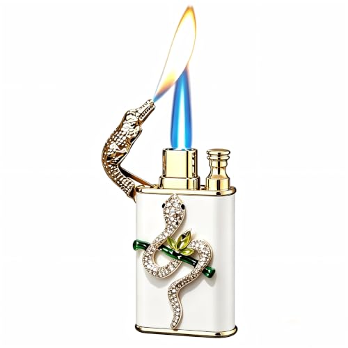 Encendedor Dual Flame para Mujeres, Serpiente 3D Plateada miniatura 1