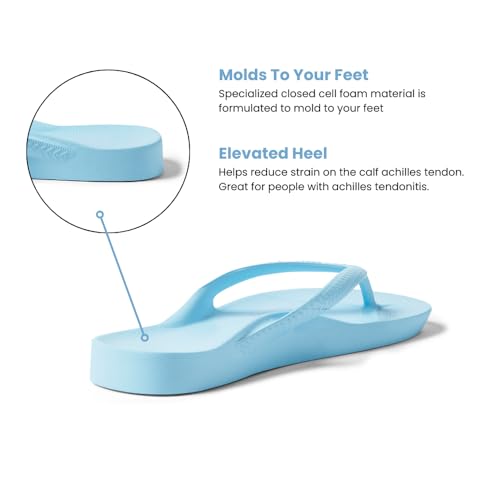 Image of Archies Arch Support Flip Flops for Men & Women - Orthotic Sandals for Plantar Fasciitis Relief - Lightweight, Cushioning, Shock-Absorbing Thong Sandals for Walking, Foot Pain & All-Day Comfort