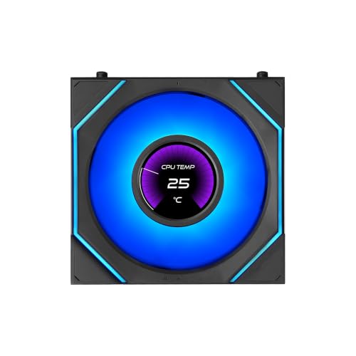 Image of Lian Li UNI Fan SL-INF LCD Flex 120 ARGB PWM Fan (NOT Reverse Blade) Black