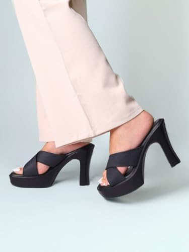 Image of MONROW Fancy and Stylish Trendy and Lightweight Casual Regularwear Vegan Platform Heels For Women and Girls