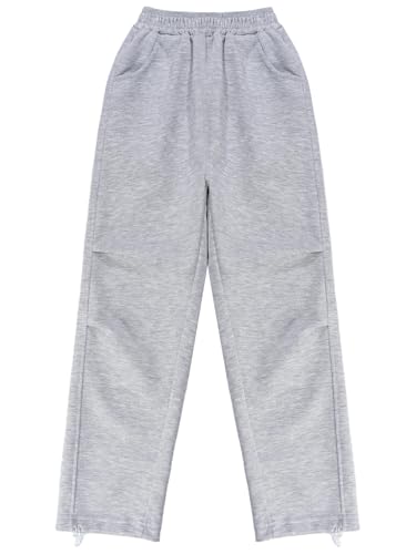 Hularka Kids Boys Girls Joggers Active Athletic Sweatpants Wide Leg Pants Trousers with Pocket Sports Casual Wear3