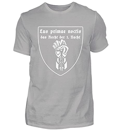 T-shirt haut de gamme Generisch LUS Primae Noctis pour homme élégant en coton gris taille M