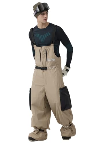 GSOU SNOW Baggy Snowboard Bibs for Women and Men