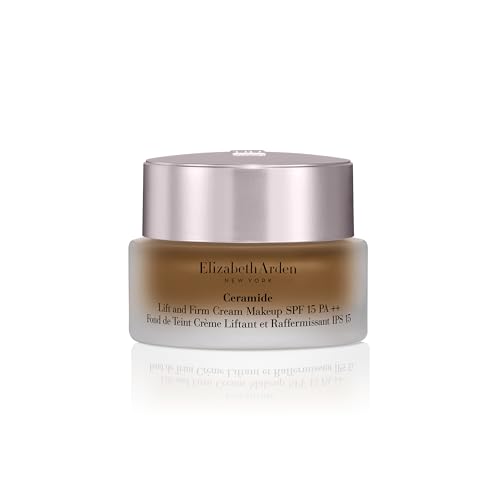 Elizabeth Arden – Ceramide Lift and Firm Makeup SPF15 PA++ en 540W, Base Cremosa, Acabado Radiante, para Piel Normal a Seca, 30ml
