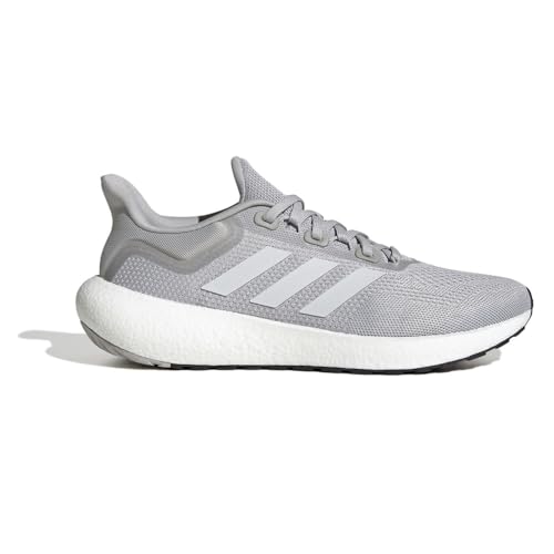 adidas Unisex Pureboost 22 Running Shoe, Grey/White/Black, 8 US Men