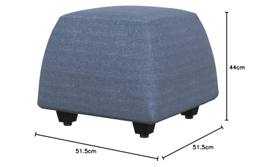 Image of Wakefit Belize Ottoman (Fabric, Omega Blue)