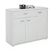 Produktbild CARO-Möbel Kommode Estelle Sideboard Mehrzweckschrank, weiß mit 3 Türen und 1 Schublade, 88 cm breit
