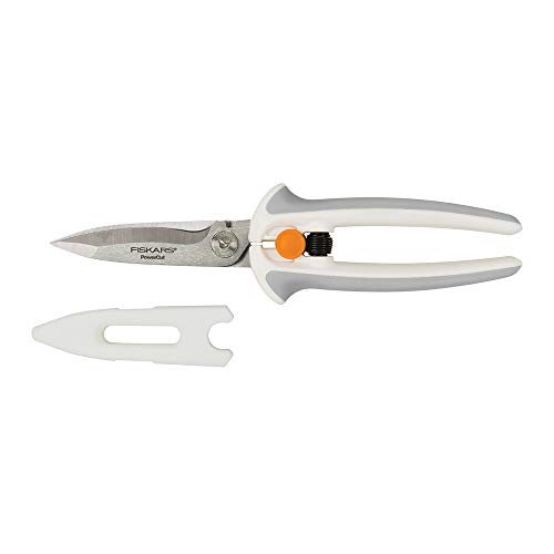 Fiskars Crafts Easy Action PowerCut Snips, 8, White/Gray 2 31vj435QfkL