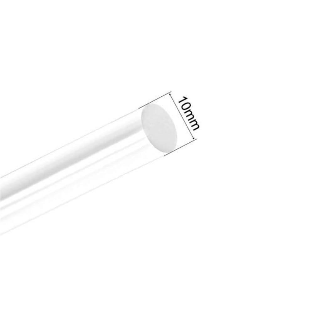 Akrylowe pręty okrągłe, 5 szt. okrągłych prętów akrylowych, przezroczysty pręt akrylowy do ozdoby tortu, średnica 1 mm do 20 mm, 4/8/10/12 cali, długi, okrągły, solidny pręt(2x250mm)