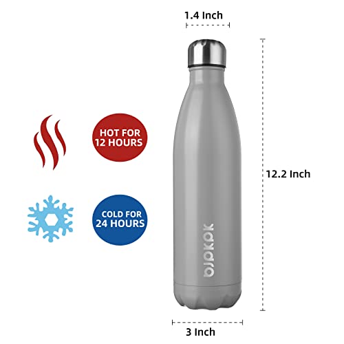 Image of BJPKPK 25 oz Insulated Water Bottle, Stainless Steel Flask, Leak Proof