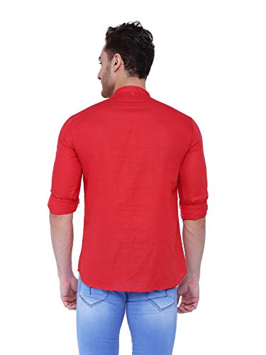 Image of Rajubhai Hargovindas Men's Linen Straight Short Kurta