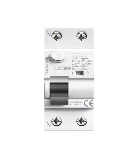 Disjoncteur différentiel Type B GYL9 2P 40A équipé d'une détection DC 6mA pour bornes de recharge