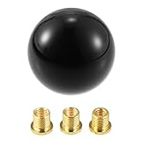 X AUTOHAUX 1 Set Universal Acrylic Car Automatic Manual Weighted Shifter Knob Gear Shift Knobs with Adapter Kit Spherical Black