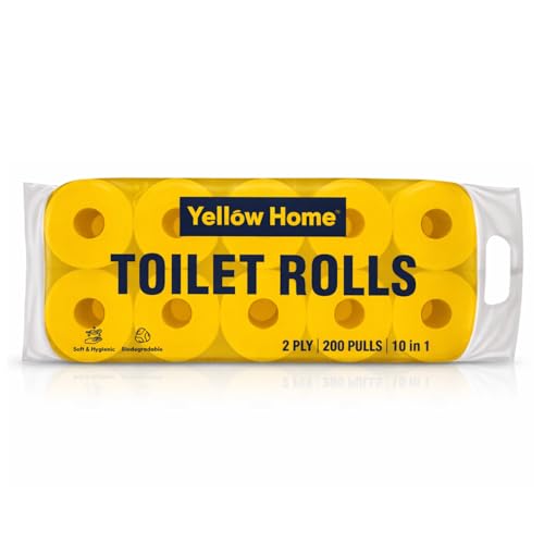 Image of Toilet Paper Roll - (10 Roll x 200 Pulls), 2 Ply Super Absorbent Toilet Tissue Paper | Soft Toilet Roll for Bathroom | Flushable & Septic Safe | OBA Free Toilet Tissue for Home & Office