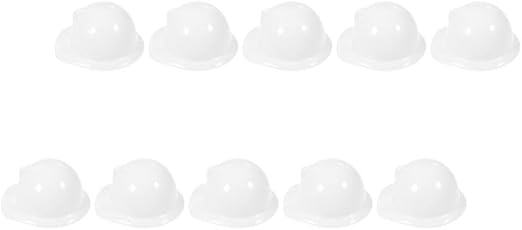 10pcs Mini Construction Hat Doll Helmet Plastic Mini Safety Helmet Diy Helmet Pet Helmet Creative Mini Helmet Doll Mini Helmets Wine Bottle Cap Small Chickens Helmets Bird Hat