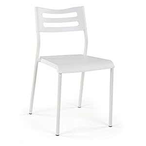 Lucky Theory Humble Crew Lightweight Desk Chair, Plastic, White White 19D x 16W x 30H in