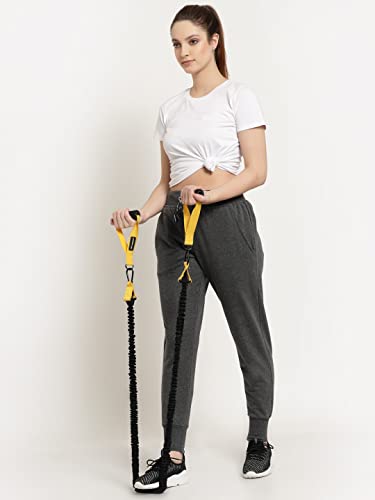 Image of UZARUS Women's Cotton Regular Fit Joggers Track Pants with Zippered Pocket